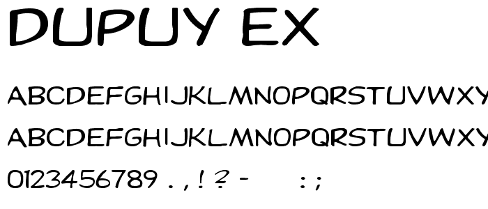 Dupuy Ex font
